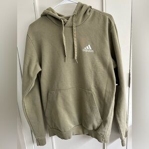 Adidas Women's S Beige Khaki Hoodie Minimalist Neutral Athleisure Pullover